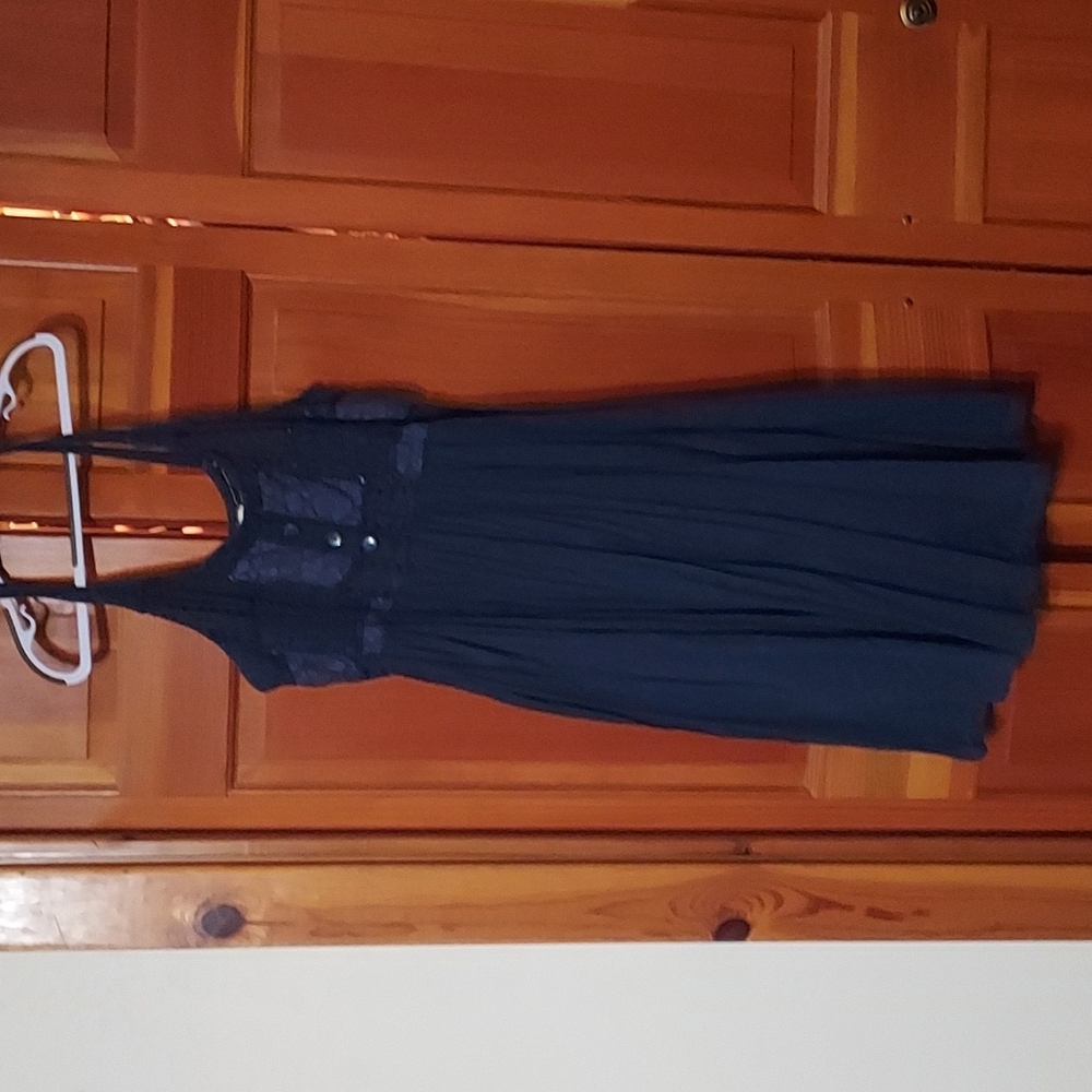 Anu cross back cotton blue summer dress